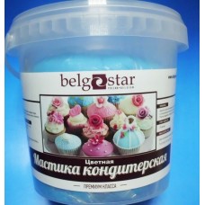 Сахарная мастика Belgostar (Белгостар) универсальная, Синяя 1 кг.
