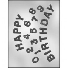 Пластиковый молд "Happy Birthday" для мастики и шоколада.