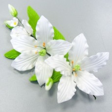 Сахарное украшение "Букет Белые лилии" 28 см. (короб 1 шт.)