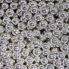 Сахарные шарики Серебряная / 7 мм / 100 гр.