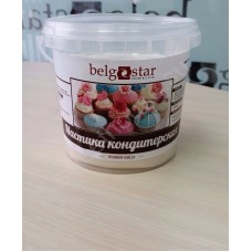 Сахарная мастика Belgostar (Белгостар) универсальная, Белая 1 кг.